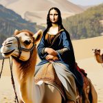 Desert Enigma: Mona Lisa with Her Camel Desert Enigma: Mona Lisa with Her Camel